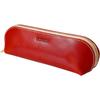 [Rubel] Large Capacity Cute Round Pen Case Genuine Leather Italian Oil Leather YKK Zipper Large Pencil Case Simple Business Student Celebration Gift B