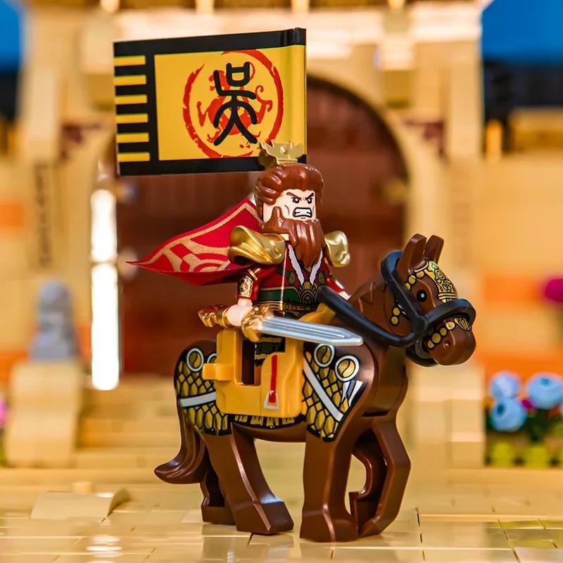 Building Block Man Figurine Three Kingdoms Zhuge Liang Armor Version Lu Bu Children's Assembly Toy Boy Holiday Gift Collection