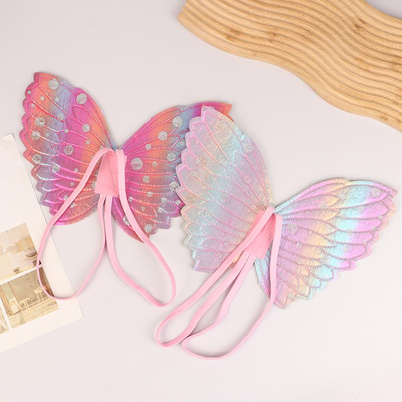 Children Beautiful Butterfly Angel Wings Girls Fairy Magic Wand Flower Fairy Performance Princess Birthday Party Dress Up Props