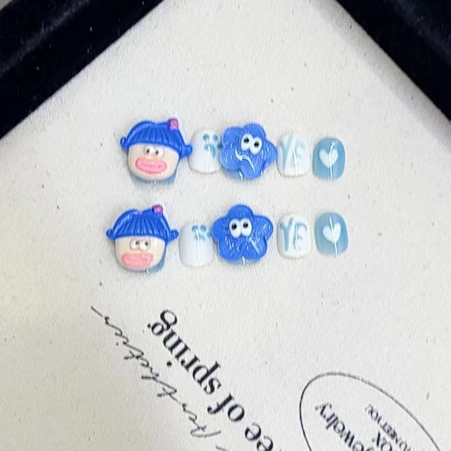 

Children s Armor Pure Handmade Phototherapy Wear Armor Cartoon Sausage Mouth Original Finished Product Reused Nail Art Large L