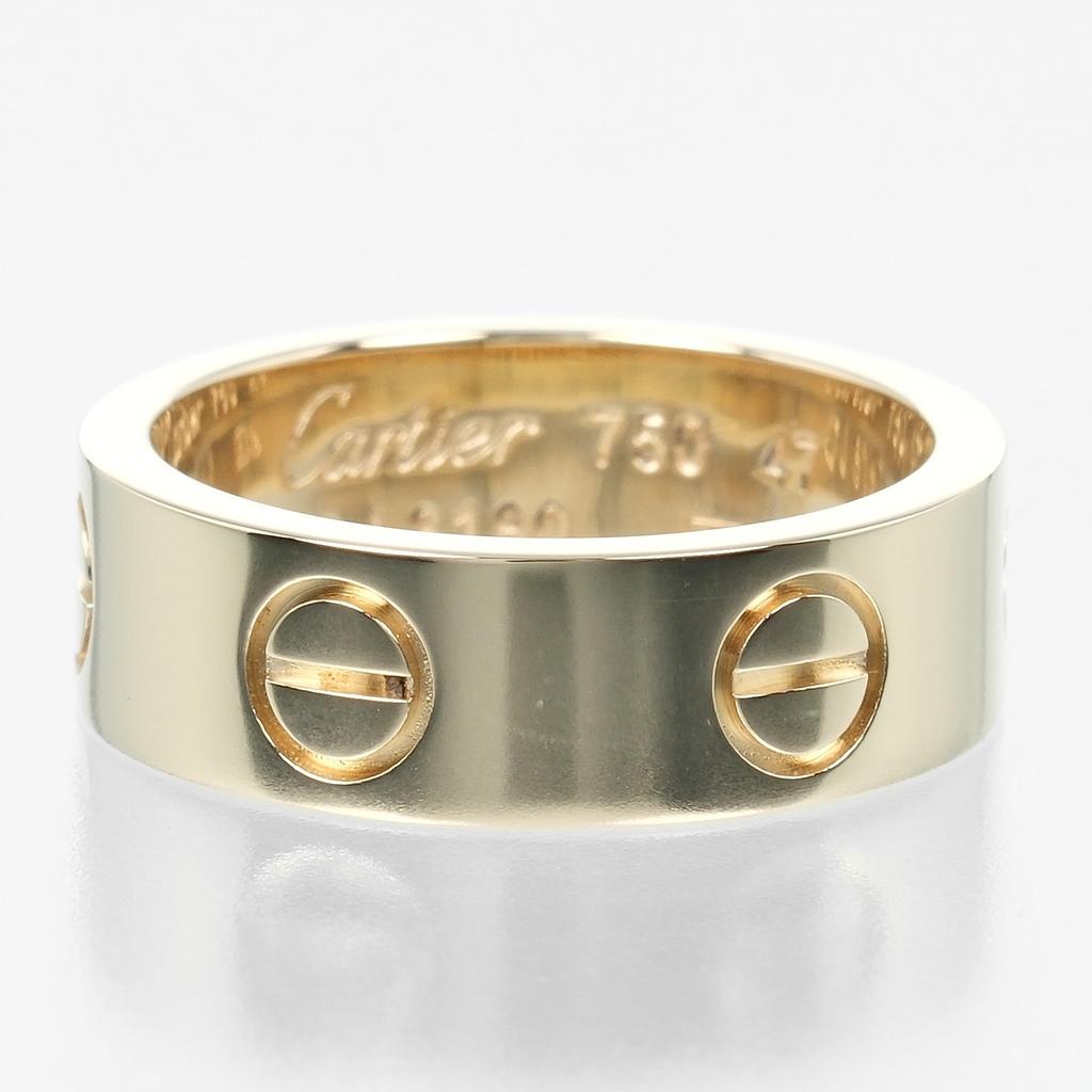 Cartier Love Ring K18 Yellow Gold #4.1(US Size) 6.49g Women Used