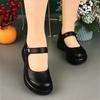 Soft Leather Thick-soled Shallow-mouth Single Shoes Women's Spring Black Small Leather Shoes Spring New Women's Shoes Soft-soled Shoes