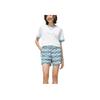Li-Ning Letter Color Block Crew Neck Pullover Short Sleeve T-Shirt Women Tops Cream AHST488-1