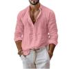 Men's Casual Style Long-Sleeved Business Casual Solid Colour Shirt