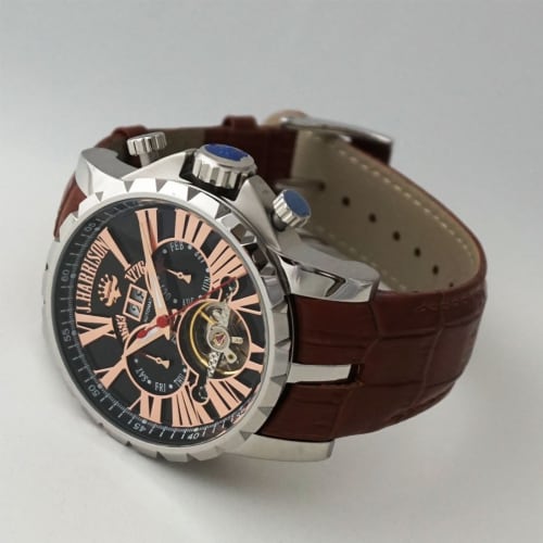 John Harrison J.H-033PB Big Balance Multifunction Automatic & Manual Winding Men's Watch