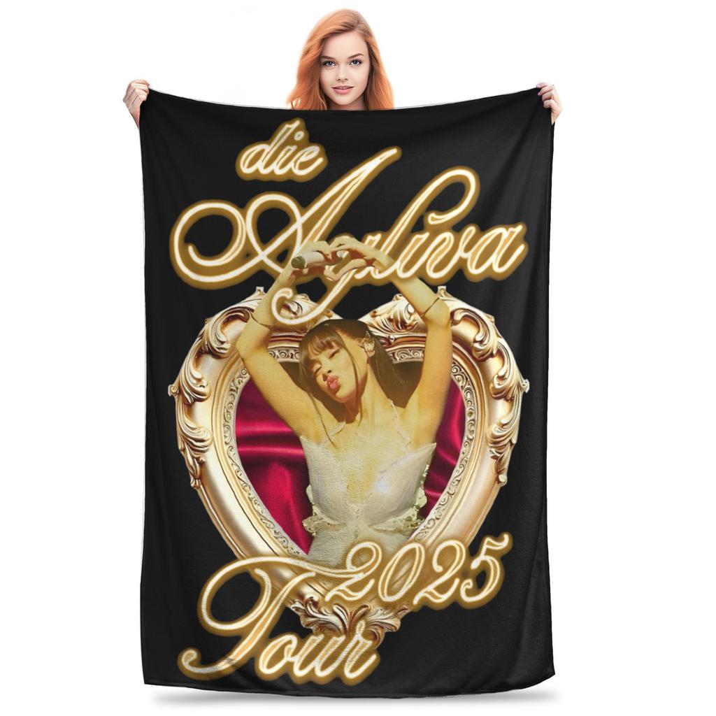 Ayliva Pop Singer Music Blanket  Flannel Novelty Breathable Throw Blankets for Home Restaurant Summer,
