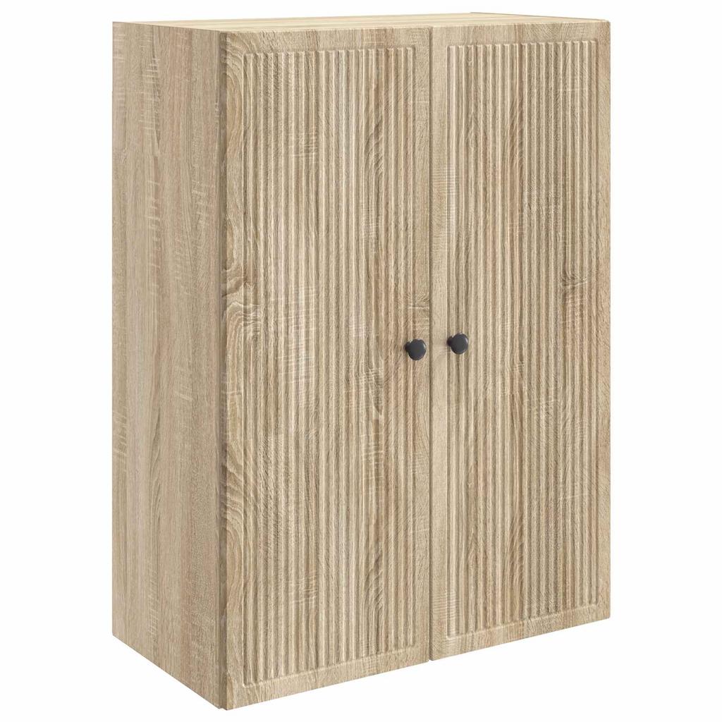 Wall Mounted Cabinet in Sonoma Oak Finish 66 x 34.5 x 90 cm Particleboard