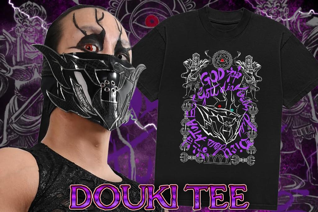 New Japan DOUKI Size 7236105090 Pro-Wrestling "GOD" T-shirt, S,