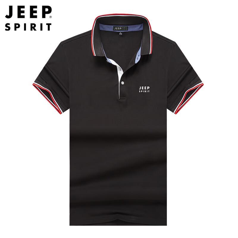 JEEP SPIRIT Men s Business Casual Short Sleeve Polo Shirt 3XL