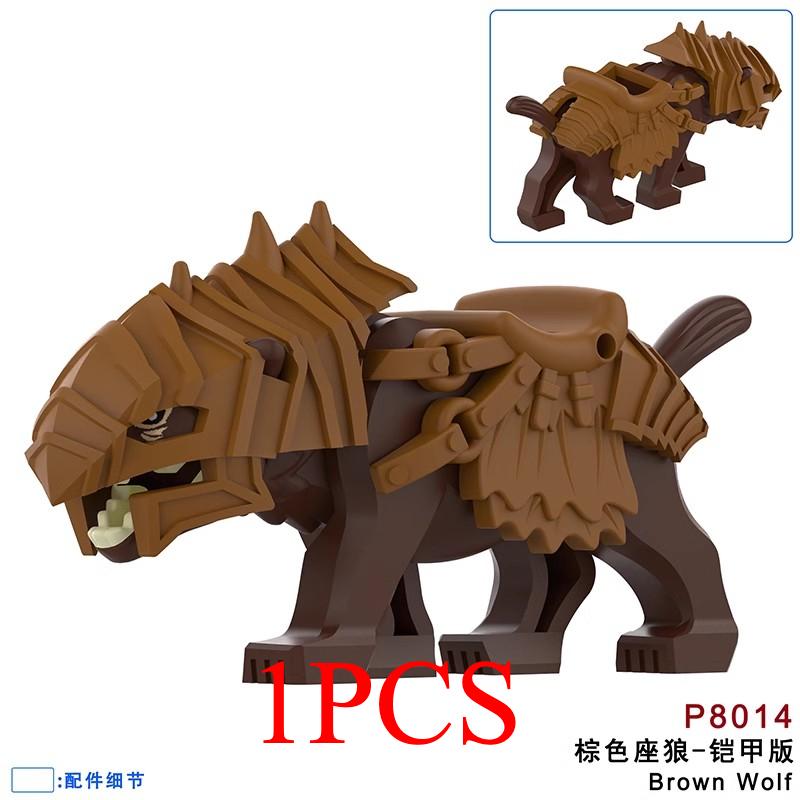 The Zoo Model African Elephants Camel Deer Crocodile Leopard Animal Building Blocks Educational Games Figure Brick Toys Kid B03
