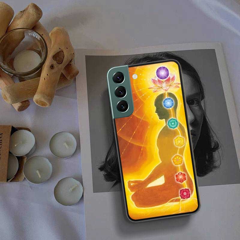 The Mandala Chakra Insist Yoga Phone Case For Samsung A02 A03 A03S A04 A04S Galaxy A55 A35 A25 A15 S10 Lite A9 A8 A7 A6 Plus A90