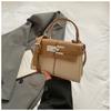 2025 summer new simple retro women's bag fashion niche portable messenger small square bag French simple commuter bag