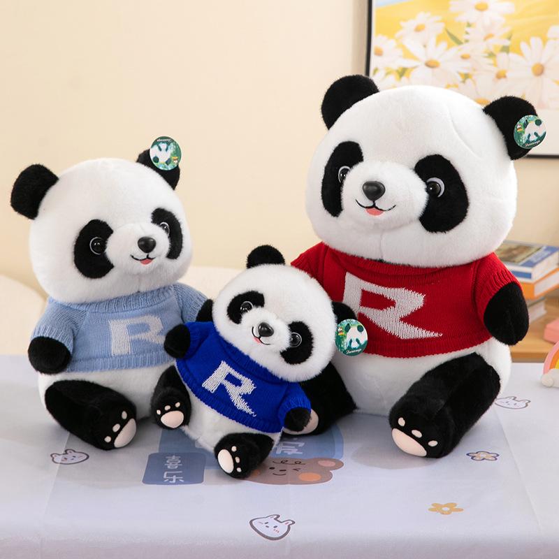 New Sweatshirt Cute Doll Panda Plush Toy Doll Children's Doll Birthday Gift Doll