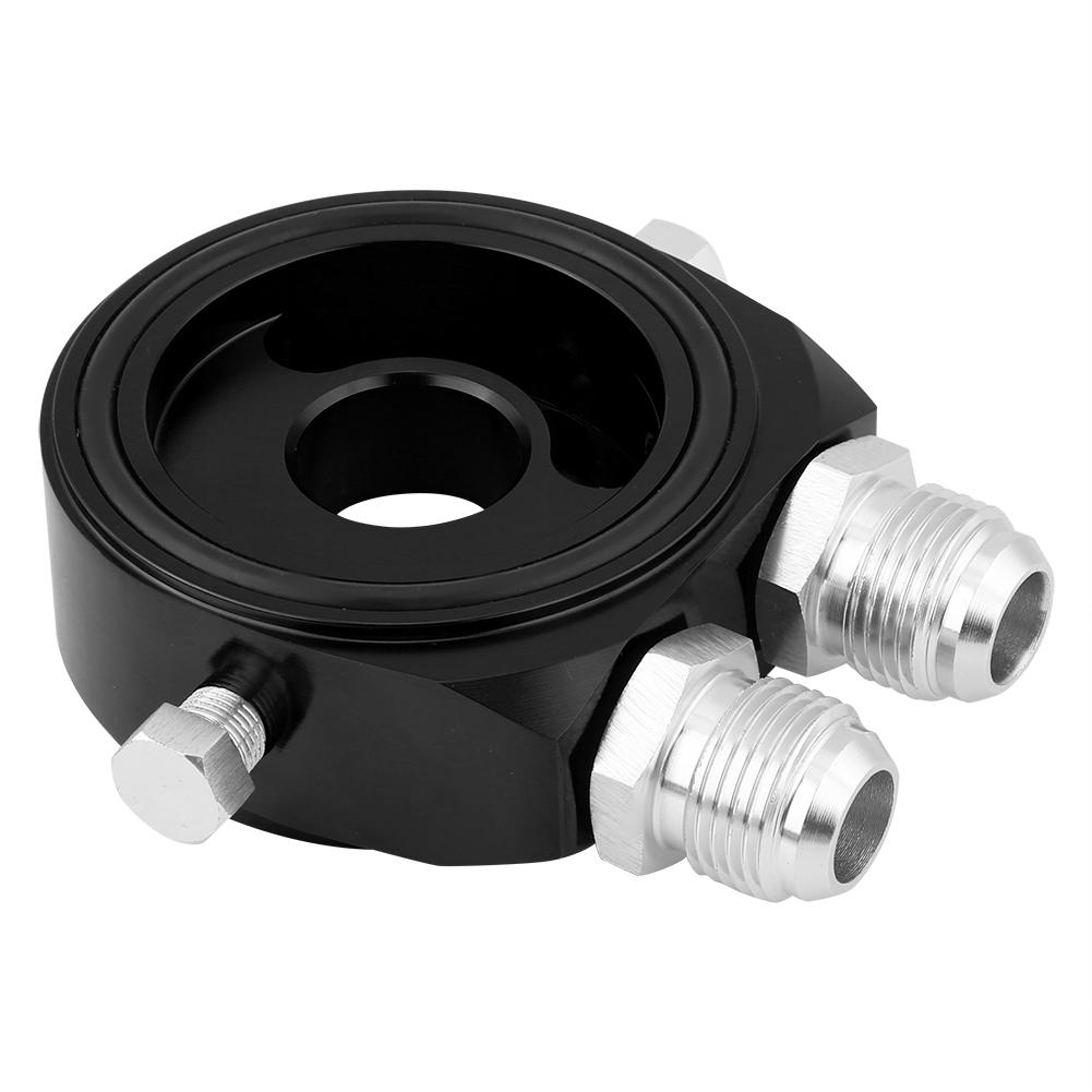 M20 X 1.5 Aluminum Oil Filter Cooler Plate Adapter 1/8 NPT Oil Cooler Kit Silver