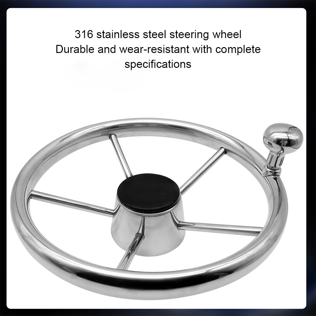 Stainless Steel Easy To Install Boat Steering Wheel Durable Marine Accessories 316 Stainless Steel