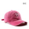 Japanese personality female retro washed old love embroidered peaked cap outdoor men travel sunscreen shading baseball cap