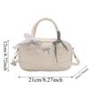 Lace Ribbon Boston Handbag Bow Small Square Bag All-Match Crossbody Bowling Bag  Party