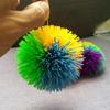 1/2/10/15Pcs Silicone Monkey Stringy Ball Anxiety Relief Colorful Sensory Ball Portable Travel Rainbow Fidget Ball Bouncy Pom Stress Ball Party Favors