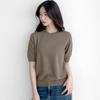 New Arrivals Open Run Women Basic Fit Round Neck Short Sleeve Knit 9 Colors