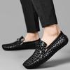Scarpa Casual Piatta da Uomo Mocassini con Stampa Animale Scarpe da Uomo in Pelle Punta Tonda Prezzo Basso Spedizione Gratuita Legittimo Adulti Moda 2025