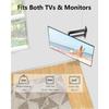 Nuyoah Full Motion TV Wall Mount Bracket for Most 13-32 Inch LED LCD Flat/Curved Screens - 360° Rotation, Smooth Swivel & Tilt