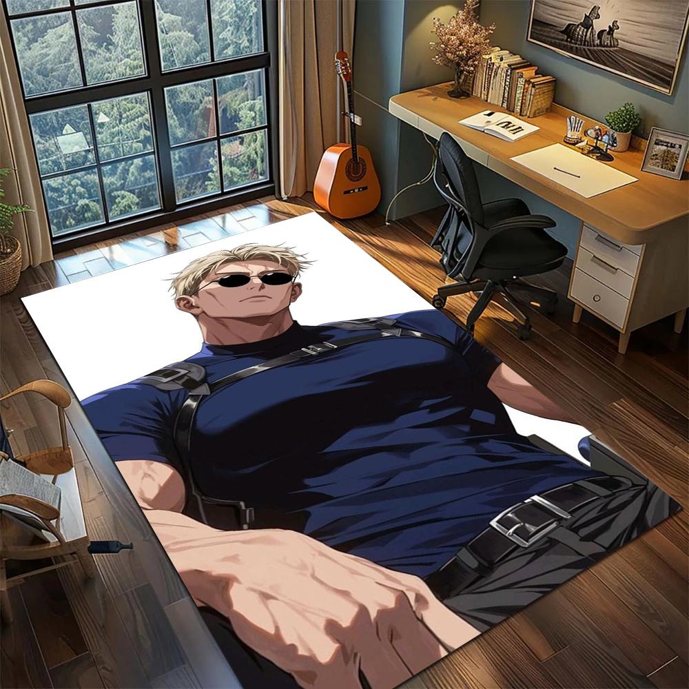 Jujutsu Kaisen Bedroom Rug Carpet Large Area Rug Non Slip Washable Floor Mat Printed Home Decor for Gamer Room -xia26