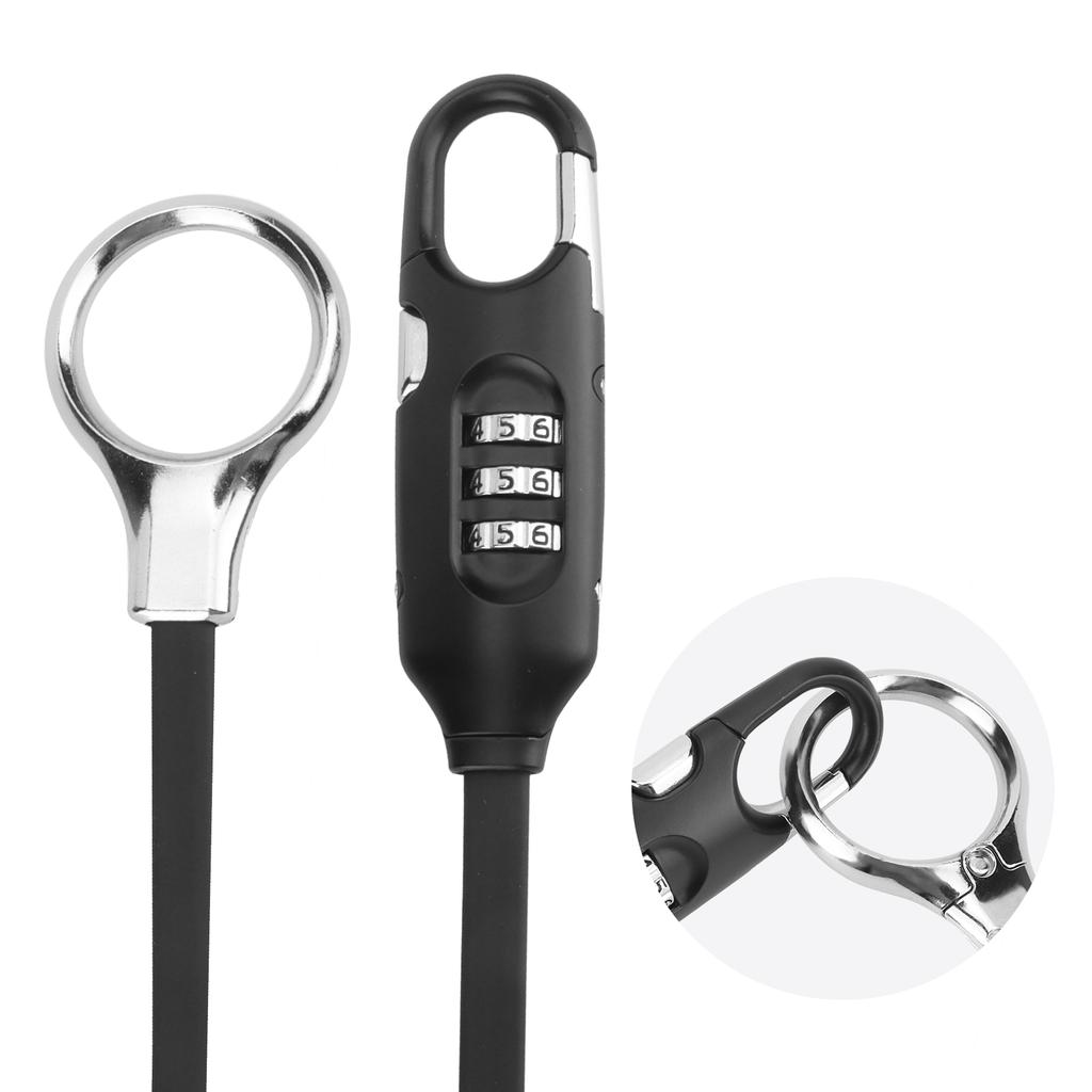 Bicycle Combination Lock Antitheft Security Helmet Lock Portable PVC Wrapped Steel Cable