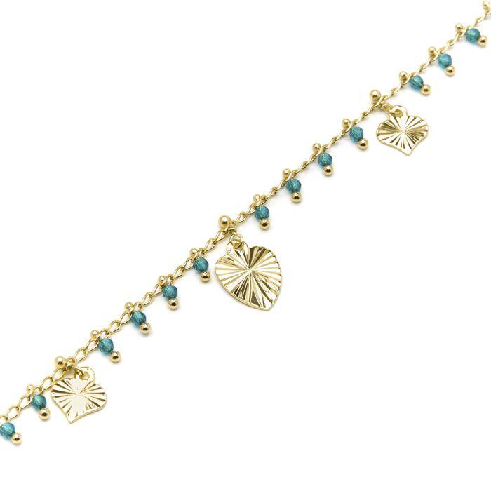 Bracelet - Luxenter - Dadrec - Argent 925 - Or Jaune 18k - Cristal Vert