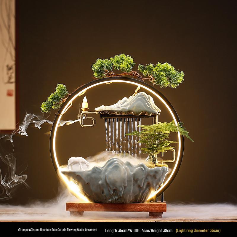 

Фонтан с текущей водой: Привлекающий богатство креативный декор с шелковыми цветами для дома, офиса или в качестве подарка на новоселье