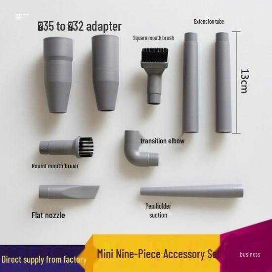 

Compatible Yili Vacuum Cleaner Nozzle Set: 9-Piece 32/35mm Caliber Attachment for Corners and Crevices.