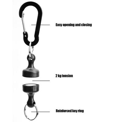 Cuerda de Seguridad para Pesca Exterior 1.5m Clip de Liberación Magnética Soporte para Red Hebilla Magnética Portátil de Liberación Rápida