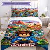 Roblox Bedding Set Breathable Duvet Cover with Pillowcases Decorative Bed Linen for Bedroom Home Decoration Birthday Gift