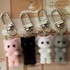Flocking Cat Keychains Cute Cat Keyring for Bags Backpack Hanging Pendants Keychains On The Phone Funny Gifts