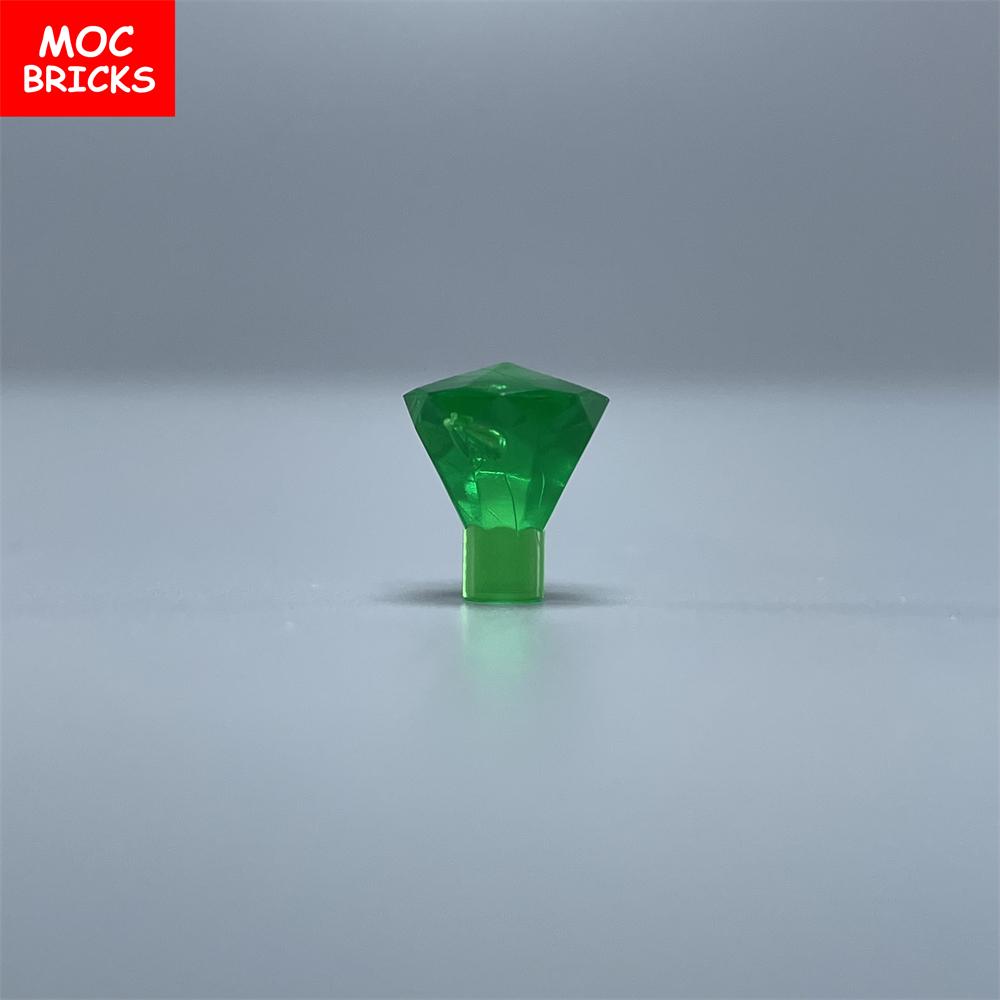 100pcs\lot MOC Bricks Rock 1x1 Jewel 24 Facet Treasure Diamond Gem 28556 30153 Building blocks DIY Toys For Children's Gifts