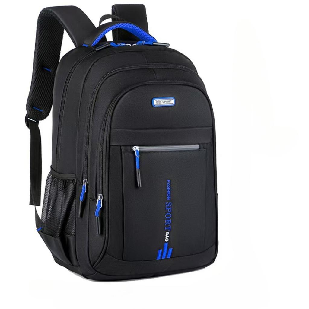 Unisex Casual Backpack - Durable Nylon Multi-Pocket Travel Bag , Ergonomic Shoulder Straps & Zipper Closure for Business Trips, Short-Distance Travel