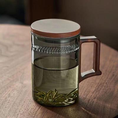 Crescent Glass Tea Infuser Mug