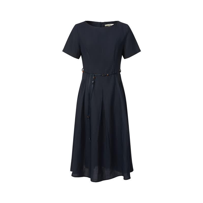 JUZUI Women's Old Money Style Tencel Blend Dress