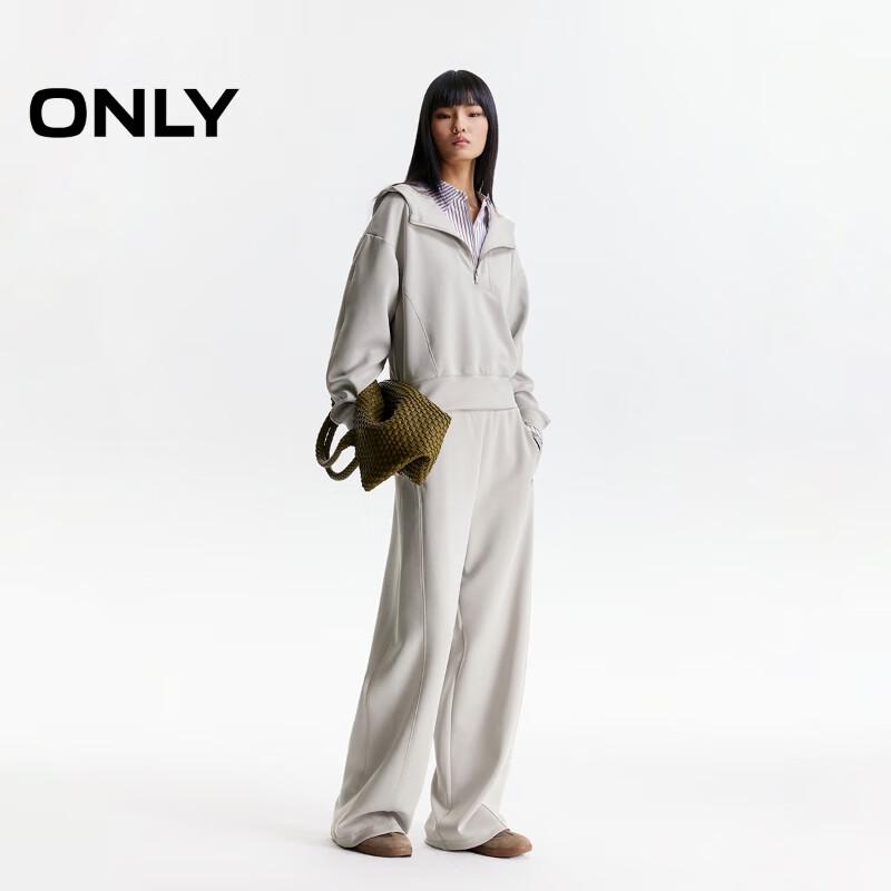 ONLY Women's Half-Zip Hooded Sweatshirt