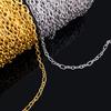 0.5M 1M Geometry Open Ring Round Necklace Chain Stainless Steel Circle Link Chains DIY Women Bracelets Jewelry Making Body Chain