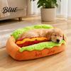 Waschbares Katzenbett für kleine Hunde Hot Dog Bett Niedlich Gemütlich Kuschelig Abnehmbares Polster Lustig Leicht zu Reinigen Haustier Katzen Brötchen Plüsch Weiches Sofabett Nest Kreativ