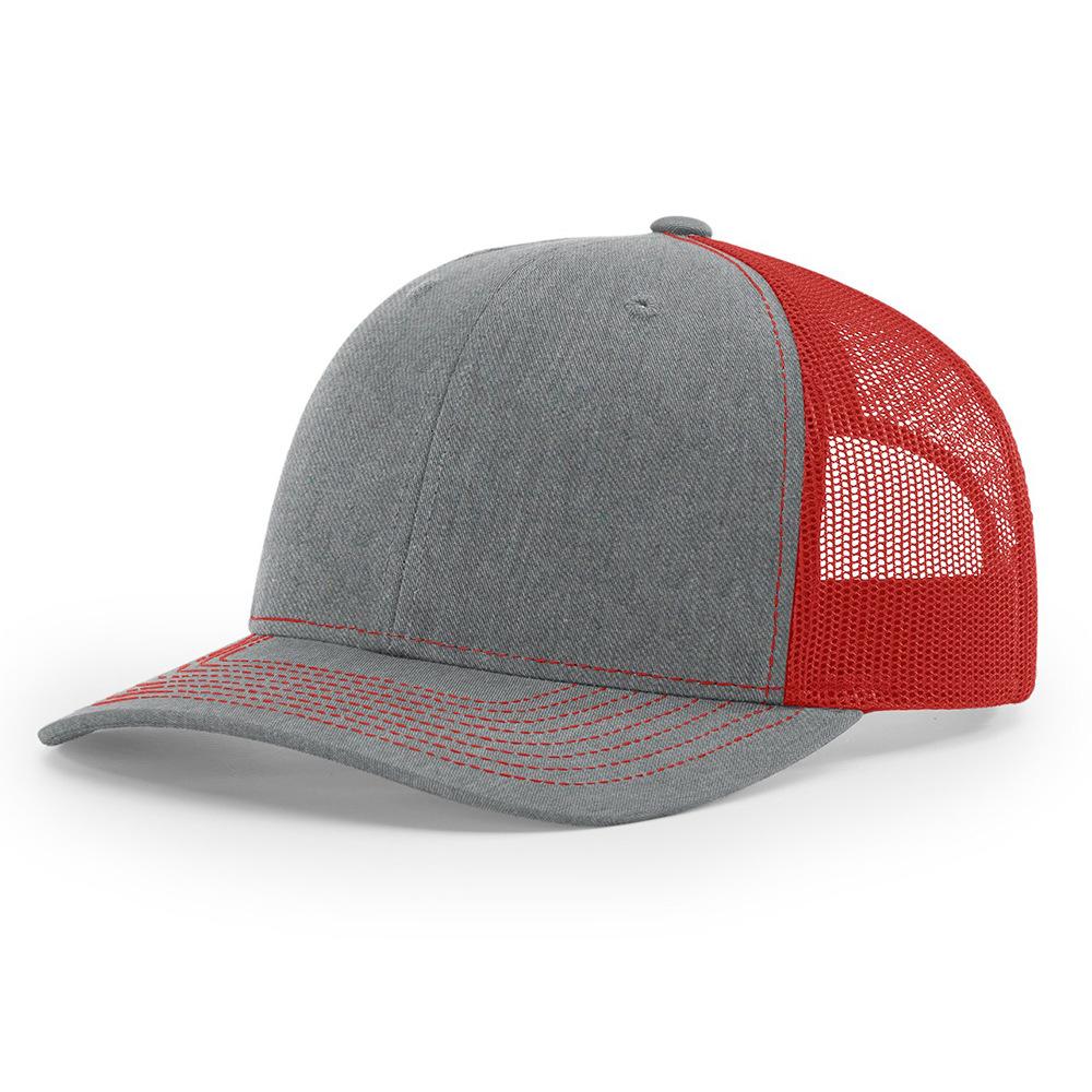 Custom 3D Embroidery Logo Baseball Dad Cap Richardson 112 Trucker Hat with Mesh Cap & Leather Patch Common Fabric Feature