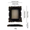 Black Baroque Style Photo Frame Goth Photo Display Holders Picture Frame Ornaments  Living Room