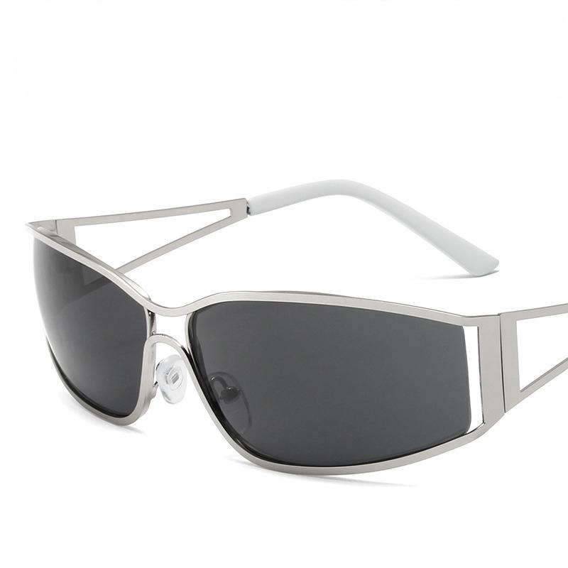 Frameless Punk Goggle Women Sunglasses Elliptical Premium Rimless Sunglasses Y2K Spicy  Girl Ins Same Style Sun Glasses