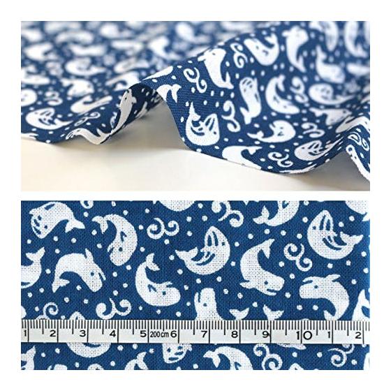 Komono Tenugui Towel - Whale - 33cm x 90cm - Blue - MYM33358