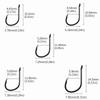 500PCS High Carbon Steel Fishing Hooks Set Sharpened Barb 3#-12# Barbed Fishing Hooks with Holes Black Fishing Hooks