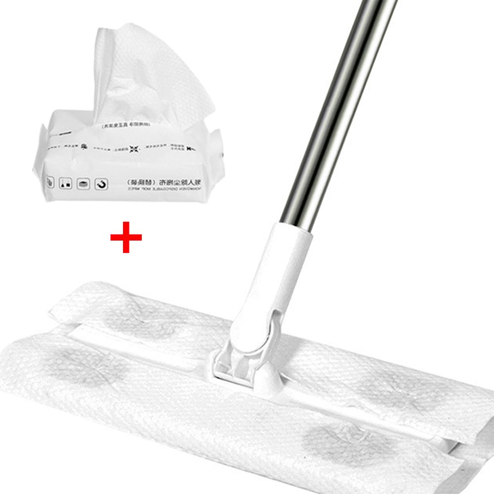 360 Degree Rotation Dry & Wet Flat Mops with Disposable Mop Pad Cleaning Mop Static for Hardwood Laminate Tile Floor Cleaning