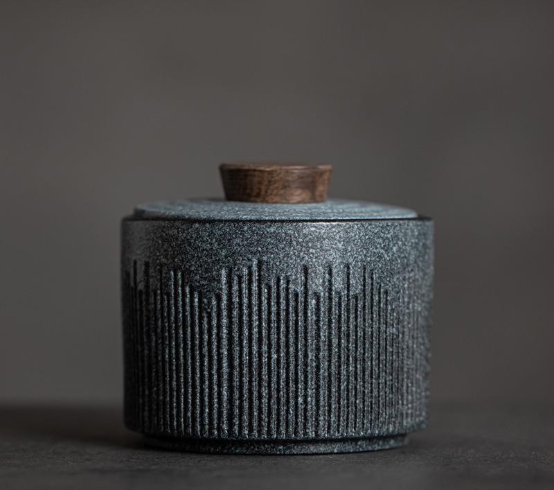 Kleine Teedose Keramikgefäß Kaffeedose Tragbare Teedose Snacks Versiegeltes Glas Dekorativer Vorratsbehälter Lebensmittelorganisator Süßigkeitengläser