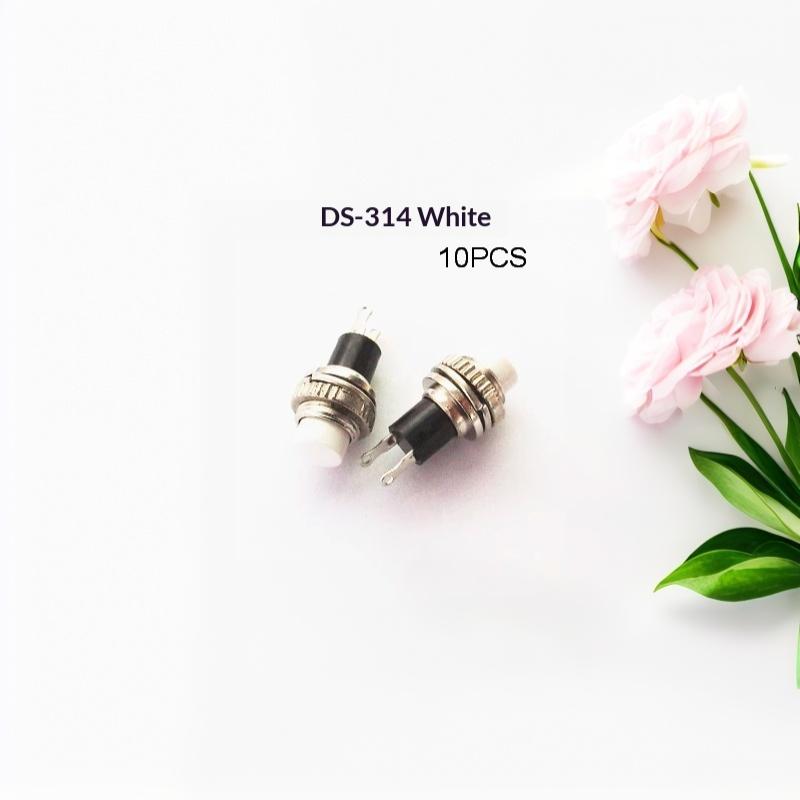 10Pcs 10Mm Momentary Push Button Switch Ds-314 Ds-316 Self Reset Threaded Panel Mount Switch For Diy Electronic Circuit Projects