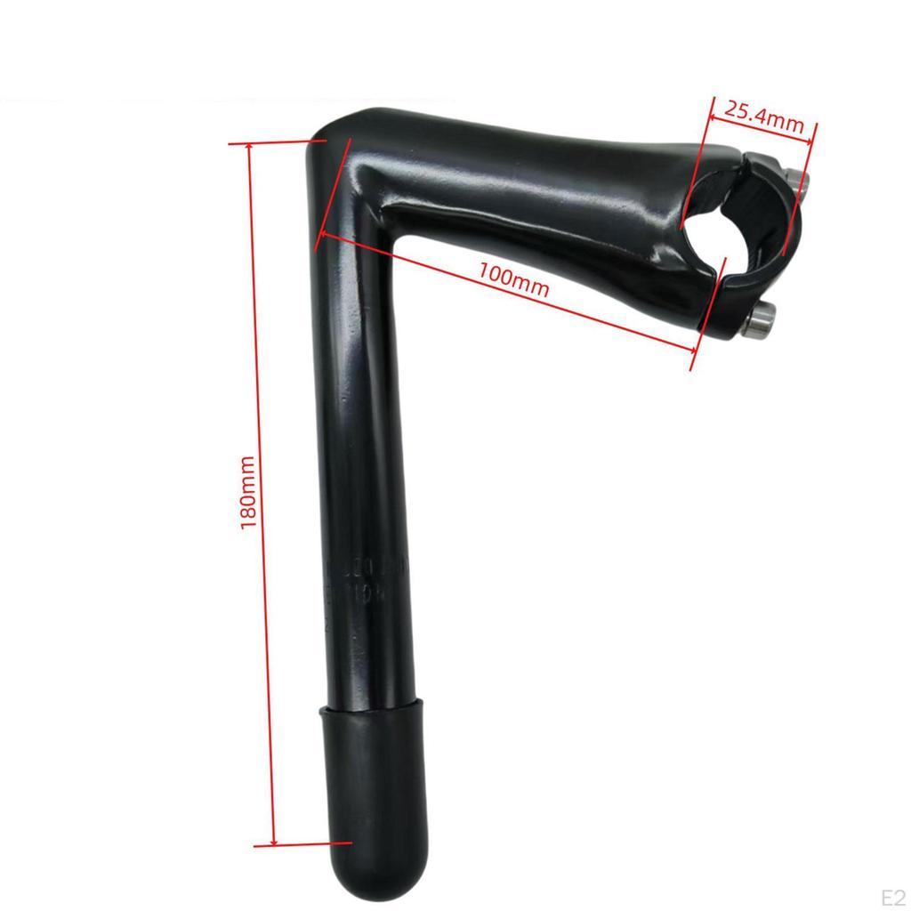 Quill Stem Bike Handle Bar Gooseneck Aluminum Alloy Easy Installation 25.4mm Handlebar Riser