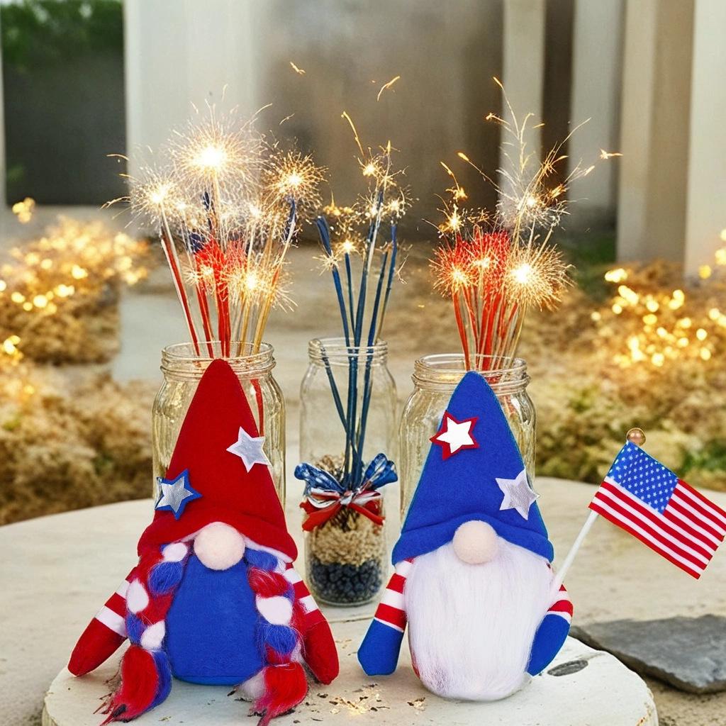 Cross-Border Independence Day Flag Gnome Doll Ornament